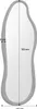 A full-length mirror with an organic shape, showing dimensions. Anteprima dell’immagine prodotto