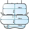 Diagram showing dimensions of a car seat cover. Anteprima dell’immagine prodotto