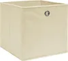 vidaXL Úložné boxy 4 ks. Krémové 32x32x32 cm Látka Náhled obrázku produktu 1