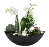 Kunststoff Blumentopf Schiff schwarz-glitter 39 x 13cm Produktbild-Vorschau 3