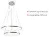 LED Hängeleuchte, Ringe, silber, Höhenverstellbar, D 50 cm Produktbild-Vorschau 4