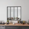 AICA Glaswand Ecklösung 123x108cm Glasfenster Innenfenster Produktbild-Vorschau 1