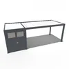 Weide Carport aus Aluminium mit Schuppen | 3 x 7,2 M | Produktbild-Vorschau 2
