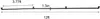 A diagram showing a handrail with measurements. Náhled obrázku produktu