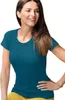 Bequemes Damen-T-Shirt mit tiefem Halsausschnitt, 100% Produktbild-Vorschau 1
