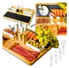Bambusbrett für Aufschnitt, Käse und Snacks + Messer- und Produktbild-Vorschau 12