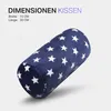 Kuschelig weiche Nackenrolle ( Ø16cm x 30cm / Blau Sterne ) Produktbild-Vorschau 1