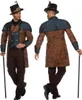 A man wearing a steampunk landlord costume, shown from the front and back. Produktbild-Vorschau