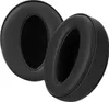 Two black ear pads for headphones are shown against a white background. Voir les images du produit