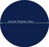 A circular dark blue cover with text indicating its size. Produktbild-Vorschau
