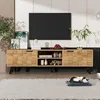 Merax Armoire TV avec 2 portes et 2 compartiments ouverts, Voir les images du produit 3