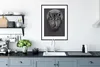 MuchoWow® Gerahmtes Poster Wolf - Mond - Tiere - Dunkelheit Produktbild-Vorschau 4