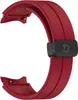 A red watch strap with a black clasp is shown against a white background. Produktbild-Vorschau