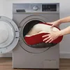 Katzenbett rund 55cm rot weiß Plüsch Hundebett Katzenkissen Produktbild-Vorschau 4