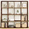 A multi-compartment bookshelf filled with books and decorative items. Anteprima dell’immagine prodotto