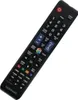 A black Samsung TV remote control is shown diagonally against a white background. Produktbild-Vorschau