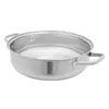 A stainless steel pot with handles and a lid, shown from a side angle on a white background. Podgląd zdjęcia produktu