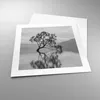 Poster - Poster ohne Rahmen - Baum Symmetrie See - 40x40 cm Produktbild-Vorschau 3
