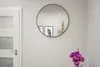 Nástenné zrkadlo okrúhle 80 cm s čiernym rámom Náhľad obrázku produktu 3