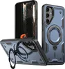 Multiple views of a blue and black phone case with a ring stand. Náhled obrázku produktu