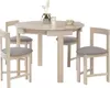 Kondela Essgruppe Domio 1+4 - Weiß Holzoptik / Graubeige Produktbild-Vorschau 4