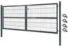 Gartentor Tor Gartenzaun Zaun 300x120 cm Doppelflügelig Produktbild-Vorschau 1