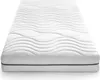 A white mattress with a wavy quilted pattern is shown from a slightly elevated side angle against a white background. Produktbild-Vorschau