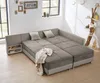 Federkern Ecksofa Doppelbett Dauerschläfer Bettkasten Couch Produktbild-Vorschau 5