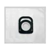 A vacuum cleaner bag with a black plastic connector. Produktbild-Vorschau