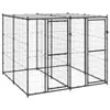 vidaXL Outdoor-Hundezwinger Stahl mit Überdachung 4,84 m² Produktbild-Vorschau 6