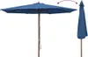 vidaXL Parasol avec mât en bois 350 cm bleu Voir les images du produit 2