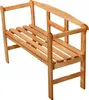 A wooden garden bench with a slatted seat and backrest, shown from a three-quarter angle against a white background. Produktbild-Vorschau