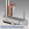 A close-up, cutaway view of a kitchen faucet, highlighting its layered construction and material. Podgląd zdjęcia produktu