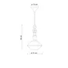 Ferroluce Lariat lampa wisząca 56cm turkusowa okrągła Podgląd zdjęcia produktu 5