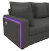 Canapé d'angle en L avec éclairage d'ambiance LED, port Voir les images du produit 12
