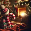 Deko Samt Kissen zum Weihnachten in Zuckerstangen Form | Produktbild-Vorschau 4