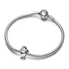 A silver Pandora bracelet with a penguin charm and a Pandora clasp. Produktbild-Vorschau