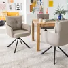 home24 Armlehnenstuhl - 2er-Set - Drehbar - Cord Produktbild-Vorschau 2
