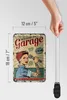 Blechschild Retro 12x18cm Pinup welcome Garage service 24/7 Produktbild-Vorschau 5