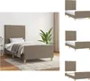 vidaXL Bettgestell mit Kopfteil Taupe 100x200 cm Stoff -  Produktbild-Vorschau 1