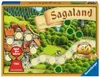The image shows the box art for the board game Sagaland, featuring a fantasy landscape with villages, forests, and a winding path. Náhled obrázku produktu