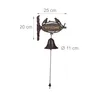 Relaxdays Türglocke Gusseisen WELCOME, Antik-Stil, goldene Produktbild-Vorschau 4