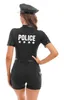 A woman wearing a police costume, shown from the back. Podgląd zdjęcia produktu
