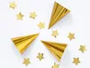 6 Partyhüte Gold aus Karton 16 cm - Einheitsgröße Produktbild-Vorschau 1