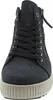 A close-up, front-facing view of a dark blue women's high-top sneaker. Produktbild-Vorschau