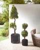 BELIANI Blumentopf 2er Set Schwarz Rattan mit Innentopf Produktbild-Vorschau 2