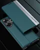 A teal and silver flip phone case is shown on a black reflective surface. Produktbild-Vorschau