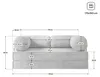 Masseno Schaumstoffsofa ALVIO mit Schlaffunktion, Produktbild-Vorschau 6