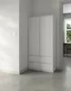 Kleiderschrank Schrank weiß 180cm Höhe 90cm Breite mit 2 Produktbild-Vorschau 6