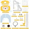 COSTWAY 3 in 1 Kinder Spielplatz, höhenverstellbarer Produktbild-Vorschau 4